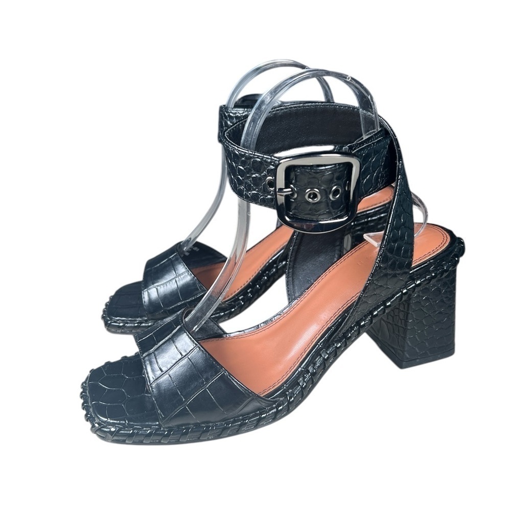 ASOS DESIGN Harvest block heeled mid sandals in black 8